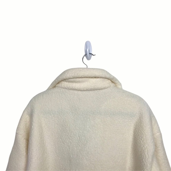 J Crew Ivory Crop Half Zip Polartec Fleece Pullover Sweater NWT Small - Picture 6 of 10